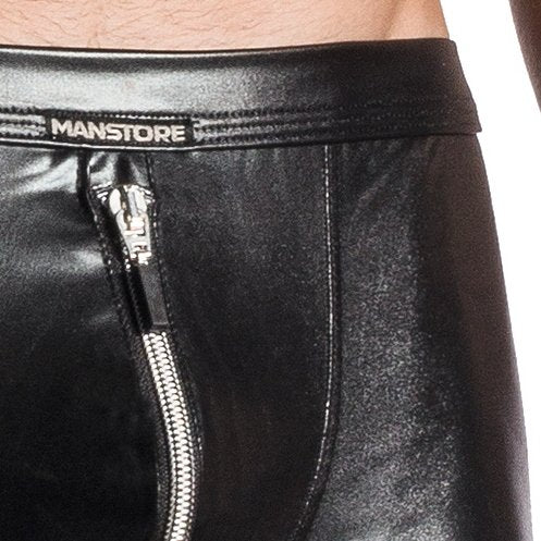 Manstore M107 Zipped Boxer Wet Look <black>