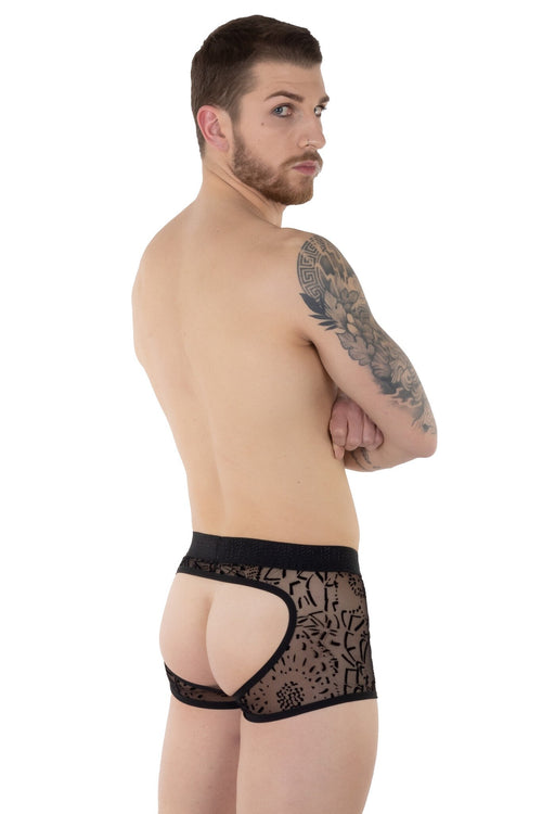 Eros Veneziani 7503 Jocks Boxer Flock Tattoo <black transparent>