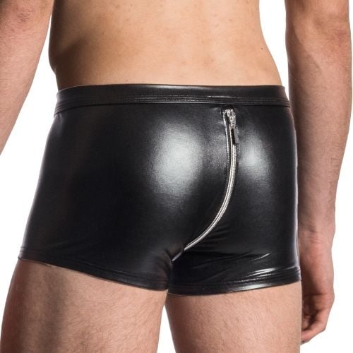 Manstore M107 Zipped Boxer Wet Look <black>