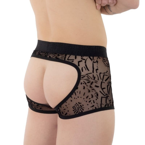 Eros Veneziani 7503 Jocks Boxer Flock Tattoo <black transparent>