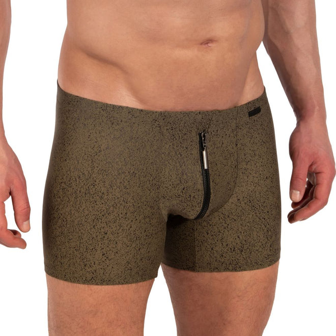 Zwemslip 100 Plus heren groen quad Zwemslip 100 Plus heren groen quad