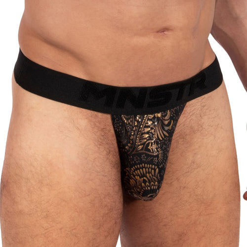 Manstore M2337 String Tanga black/gold