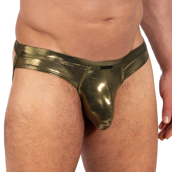 Manstore M2338 Push Up Bungee Jock gold/black