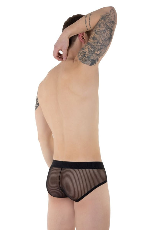 Eros Veneziani 7490 Slip Push-Up Elegant Stripes <black transparent> 