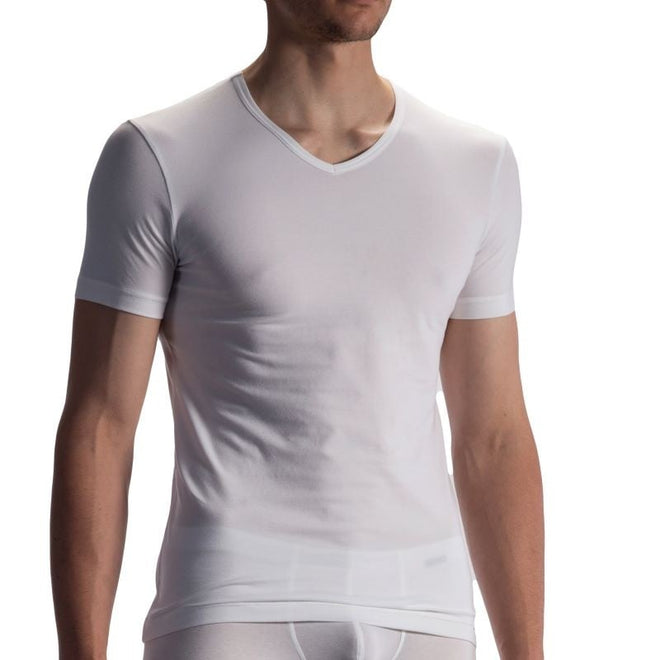 Olaf Benz RED1601 Cotton Classic V-shirt (Regular) <white> 